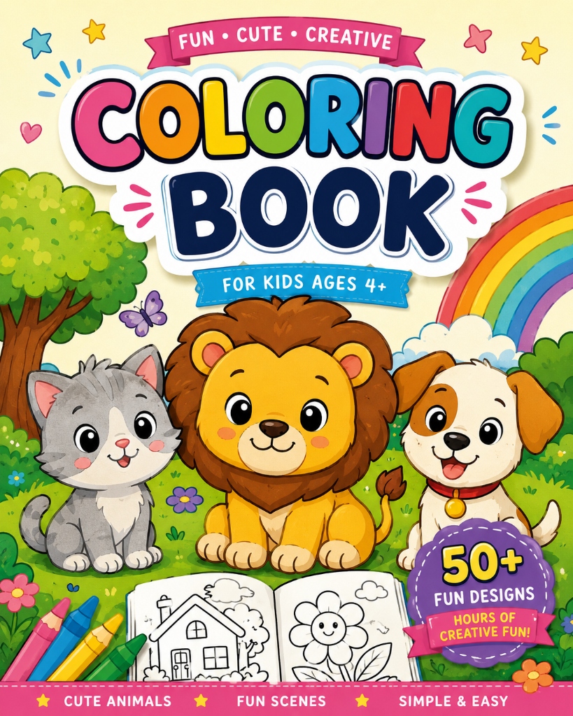 Fun Cute Creative Coloring Book